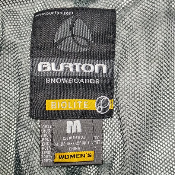 BURTON Snowboard Pants Women M Gray BIOLITE Insulated Straight Leg Distressed - Picture 2 of 8